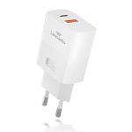 Leewello LW-CDQ20 | Charger with USB-A Port and USB-C Port and Cable USB-C 25W White - Image 2