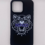 Apple iPhone 'KENZO' Tiger Blue Logo Case - Black