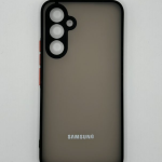 Samsung Logo Silicone Case Clear - Black / Red