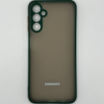 Samsung Logo Silicone Case Clear - Dark Green / Orange