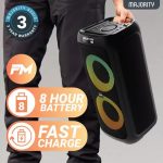 MAJORITY P300 | Bluetooth Karaoke Party Speaker 300W with Wired Mic - Black - Image 4