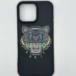 Apple iPhone ‘KENZO’ Tiger Multicolor Logo Case – Black
