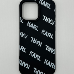 Apple iPhone ‘Karl Lagerfeld’ Logos Case – Black