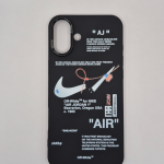 Apple iPhone 'OFF WHITE NIKE' Case - Black