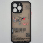 Apple iPhone ‘OFF WHITE NIKE’ Case Clear - Black / Red