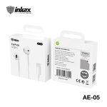INKAX AE-05 | 1.2m Type C Half-in-ear Wired Earphones - White - Image 2