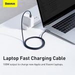 Baseus CAJY000701 | Crystal Shine Series 2m Type-C to Type-C Data Cable 100W - Black - Image 3
