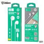 INKAX E01 | 1.2m Noise Isolation In-Ear Music Earphone - White - Image 2