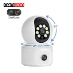 Camwon WIP-PT200M | Dual-lens Robotic WiFi IP camera 2 Mpixel Night Vision microSD - White - Image 3