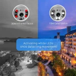 Camwon WIP-C300M | WiFi IP Camera Auto Tracking 2Mpixels 1080p Night Vision - White - Image 4