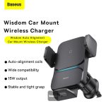 Baseus Wisdom Auto Alignment Car Air Vent Mount Wireless Charger (Qi - 15W) - Image 3