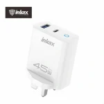 INKAX C10 | UK PLUG A+C 2 Ports GAN 45W Travel Charger