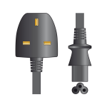 Mercury Mains Power Leads UK Plug - Clover Leaf 3A 1m - Image 2
