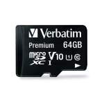 VERBATIM Premium microSDXC 64GB Memory Card with Adapter UHS-I V10 U1 Class 10 - Image 2