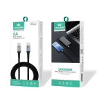 LEEWELLO LW-205 | 2m Type-C to Type-C Data Cable 100W - Black - Image 3