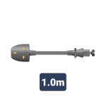 Mercury Mains Power Leads UK Plug - Clover Leaf 3A 1m - Image 3