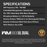 SONICGEAR - WM 8800UL Dual Wireless Microphone - Image 8