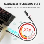 UNITEK Full-Featured USB-C Extension Cable with 4K@60Hz, 100W Power Delivery and 10Gbps Data (USB 3.2 Gen2) - Image 4
