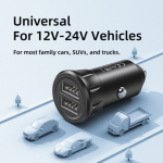 Remax RCC236 2.4A Car Charger + 3-in-1 USB/Type-C + Lightning + Micro USB Cable - Black - Image 3