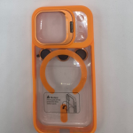 Apple iPhone Magsafe Case with Lens Protection & Stand - Orange