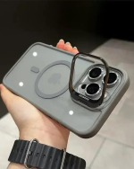 Apple iPhone Magsafe Case with Lens Protection & Stand - Grey - Image 2