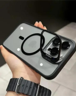Apple iPhone Magsafe Case with Lens Protection & Stand - Black - Image 2