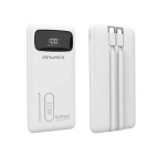 Awei P168K | Power Bank 10000mAh Type C & Lightning Cable 22.5W Fast Charge - White