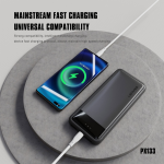 Lenyes PX-133 | Power bank 10.000mAh Mini Slim Portable - Black - Image 3