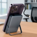 Hoco Q43 | Power Bank 10000mAh PD20W Wireless Charging - Grey - Image 2